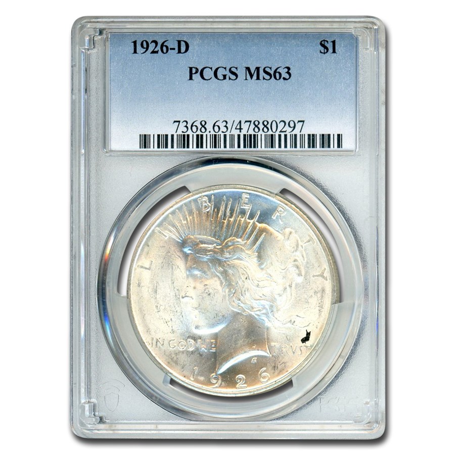 1926-D Peace Dollar MS-63 PCGS