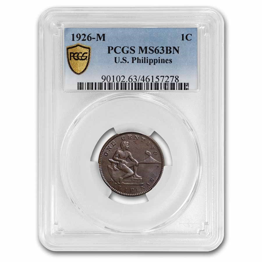 1926-M Philippines Centavo MS-63 PCGS (Brown)