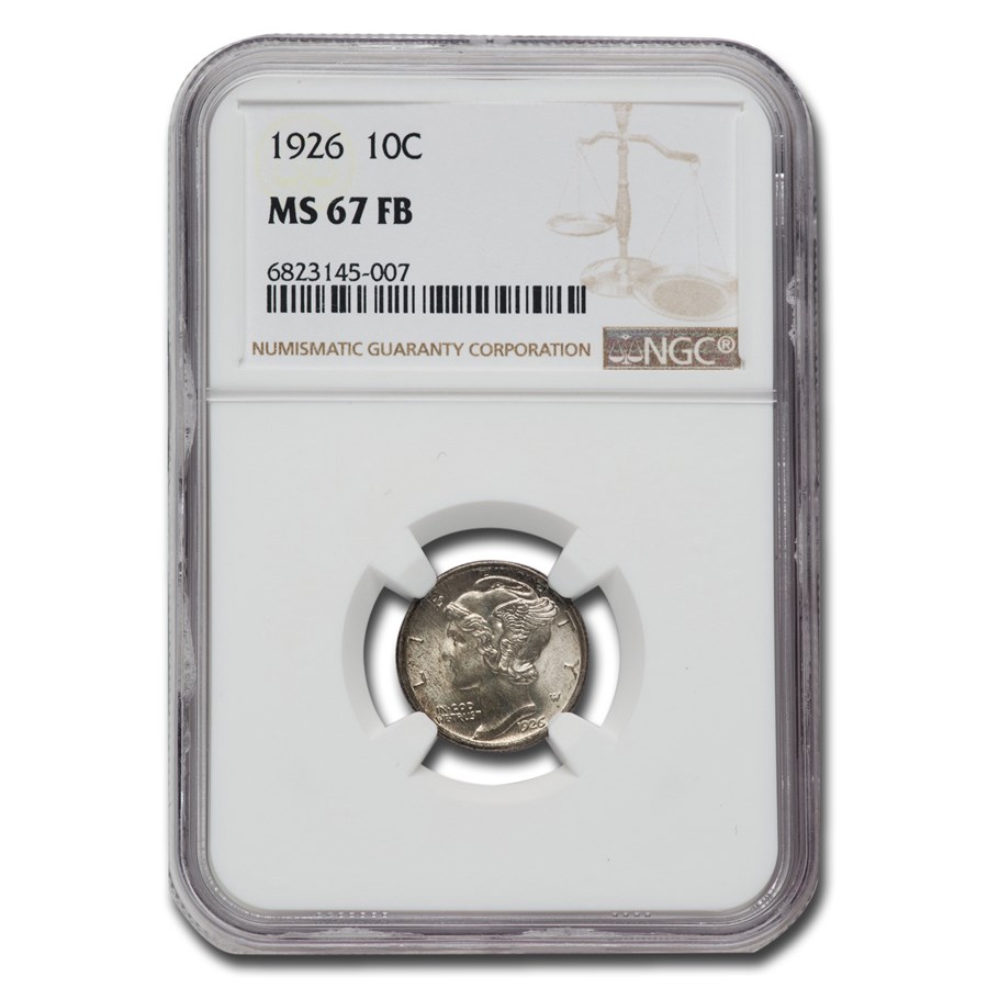 1926 Mercury Dime MS-67 NGC (FB)