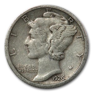 1926 Mercury Dime XF