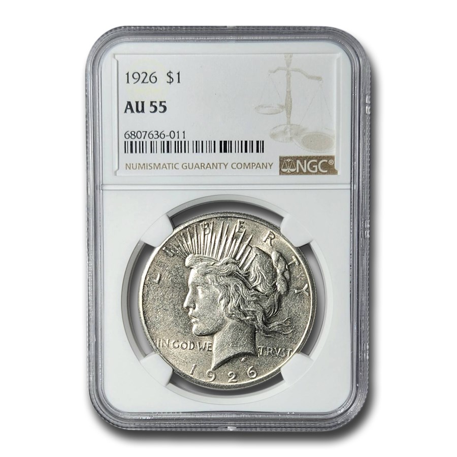 1926 Peace Dollar AU-55 NGC