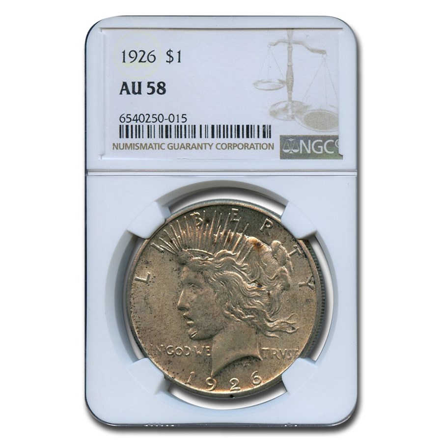 1926 Peace Dollar AU-58 NGC