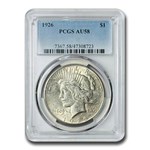 1926 Peace Dollar AU-58 PCGS