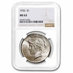 1926 Peace Dollar MS-63 NGC