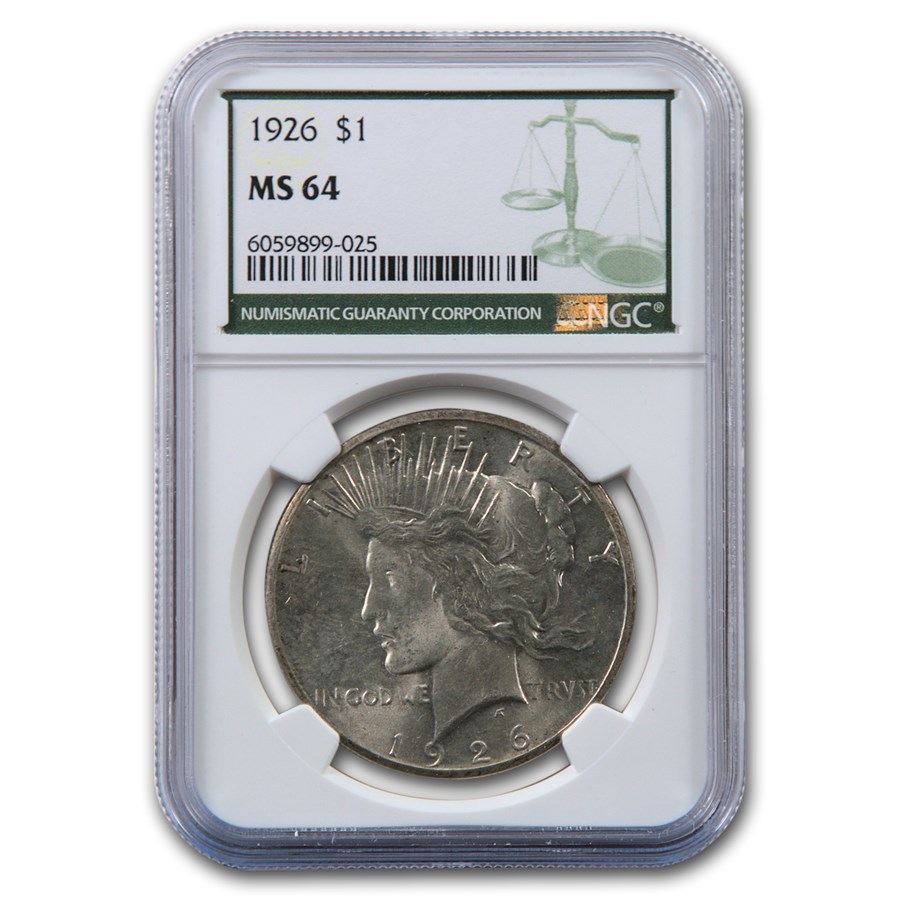 1926 Peace Dollar MS-64 NGC (Green Label)
