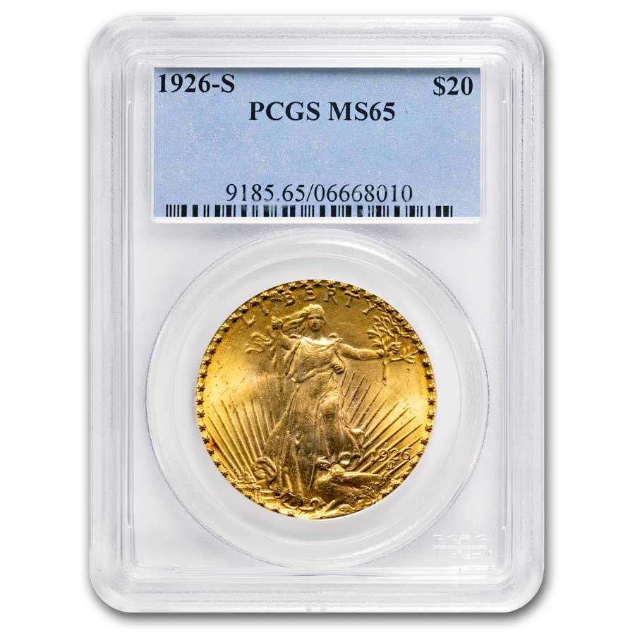 1926-S $20 St Gaudens Gold Double Eagle MS-65 PCGS