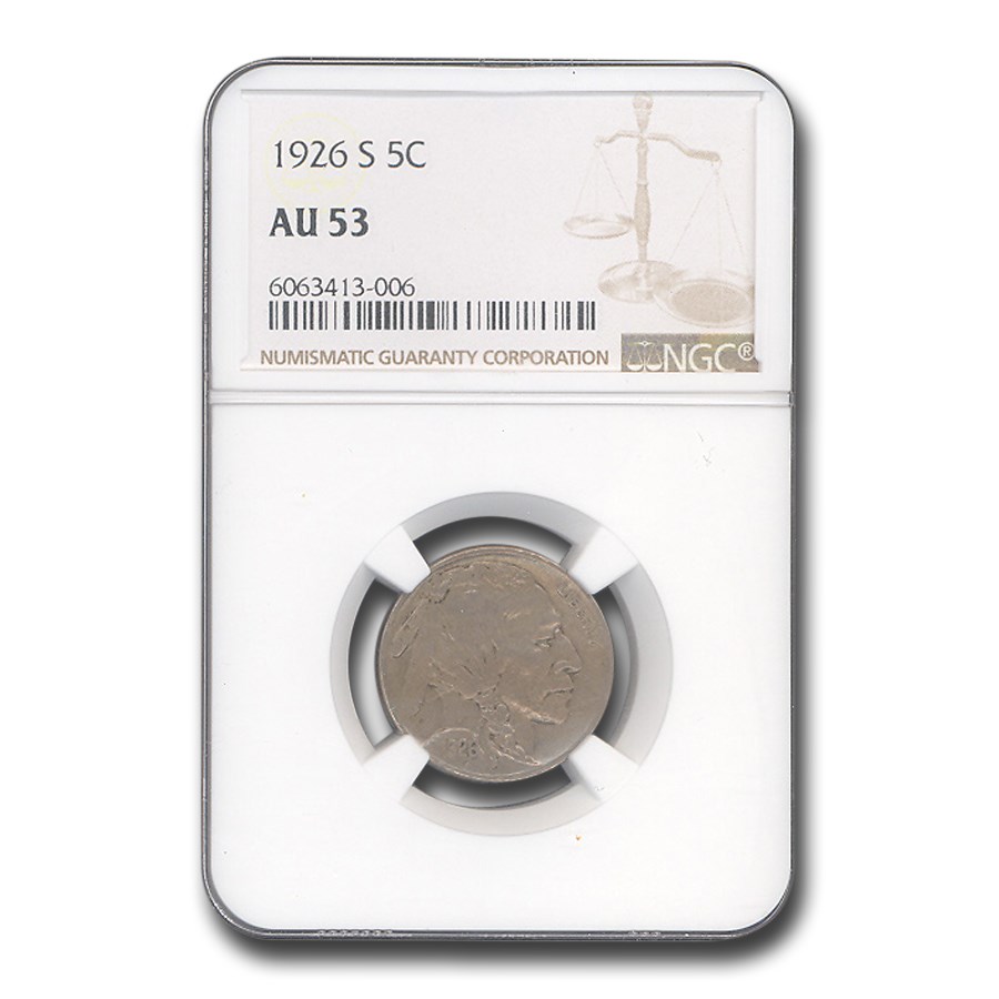 1926-S Buffalo Nickel AU-53 NGC