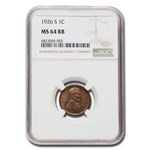 1926-S Lincoln Cent MS-64 NGC (Red/Brown)