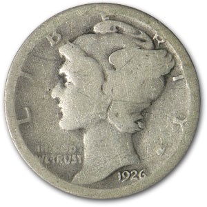 1926-S Mercury Dime AG