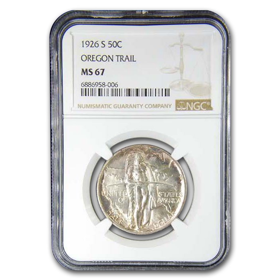 1926-S Oregon Trail Commemorative Half Dollar MS-67 NGC