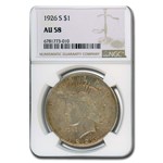 1926-S Peace Dollar AU-58 NGC