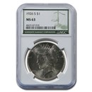 1926-S Peace Dollar MS-63 NGC (Green Label)