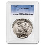 1926-S Peace Dollar MS-64 PCGS