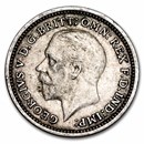 1927-1936 Great Britain Silver 3 Pence George V Avg Circ