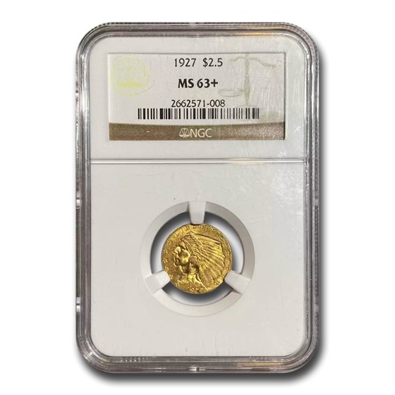 Buy 1927 $2.50 Indian Gold Quarter Eagle MS-63+ NGC | APMEX