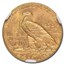 1927 $2.50 Indian Gold Quarter Eagle MS-64 NGC CAC