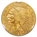 1927 $2.50 Indian Gold Quarter Eagle MS-65 NGC