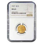 1927 $2.50 Indian Gold Quarter Eagle MS-65 NGC