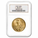 1927 $20 St Gaudens Gold Double Eagle MS-63 NGC