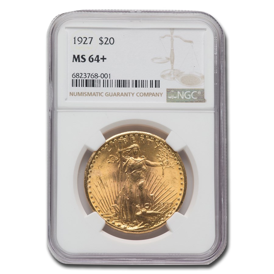 1927 $20 St Gaudens Gold Double Eagle MS-64+ NGC (Plus)