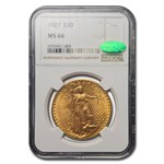 1927 $20 St Gaudens Gold Double Eagle MS-66 NGC CAC