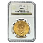 1927 $20 St Gaudens Gold Double Eagle MS-67 NGC