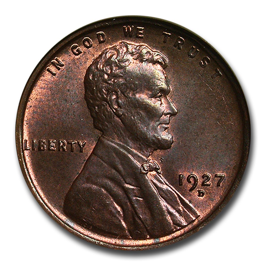 1927-D Lincoln Cent MS-64 NGC (Red/Brown)