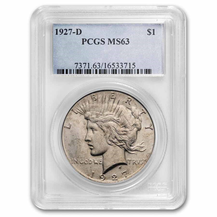 1927-D Peace Dollar MS-63 PCGS