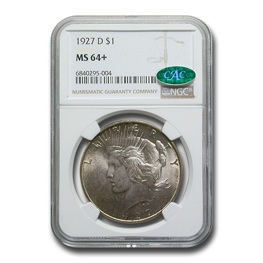 1927-D Peace Dollar MS-64+ NGC CAC