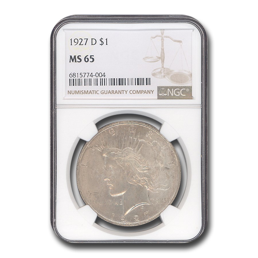 1927-D Peace Dollar MS-65 NGC