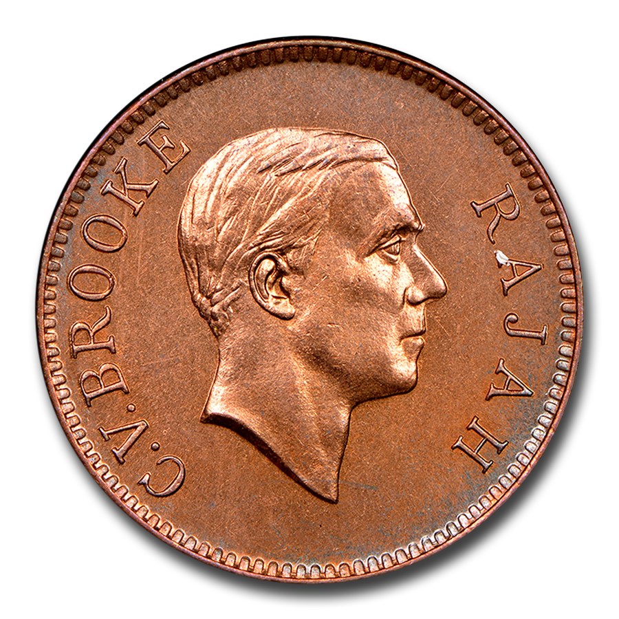 1927-H Sarawak Cent Brooke MS-65 NGC (Red/Brown)