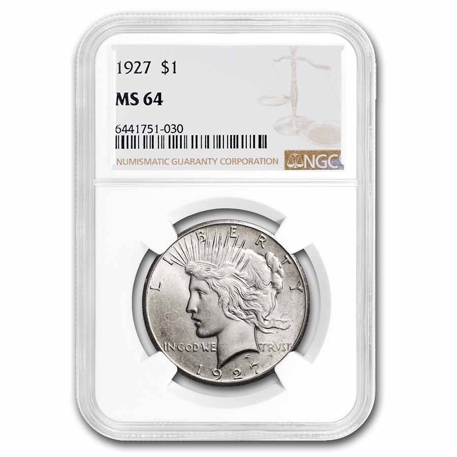 1927 Peace Dollar MS-64 NGC