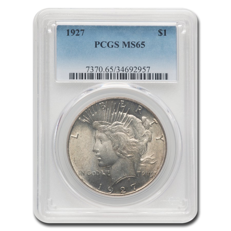 1927 Peace Dollar MS-65 PCGS