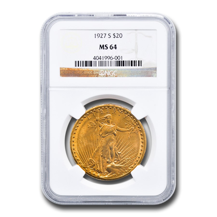 1927-S $20 Saint-Gaudens Gold Double Eagle MS-64 NGC