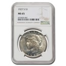 1927-S Peace Dollar MS-65 NGC