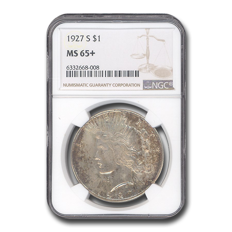 1927-S Peace Dollar MS-65+ NGC