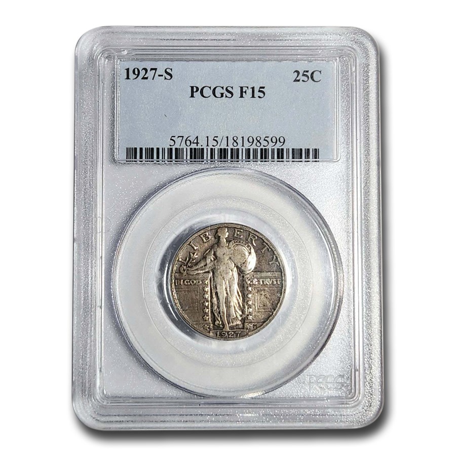 1927-S Standing Liberty Quarter Fine-15 PCGS