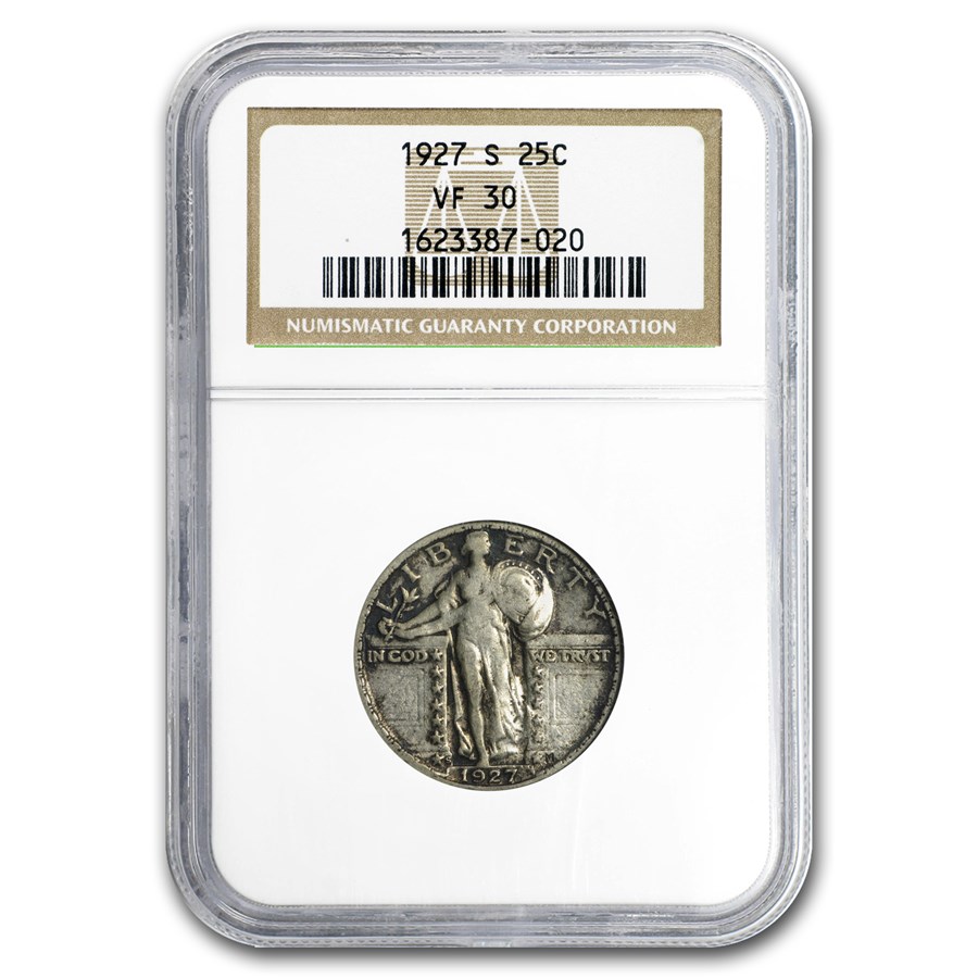 1927-S Standing Liberty Quarter VF-30 NGC