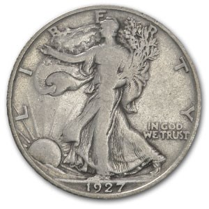 1927-S Walking Liberty Half Dollar Fine