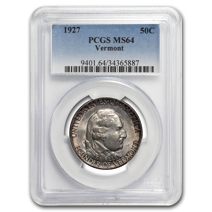 1927 Vermont Sesquicentennial Half Dollar MS-64 PCGS