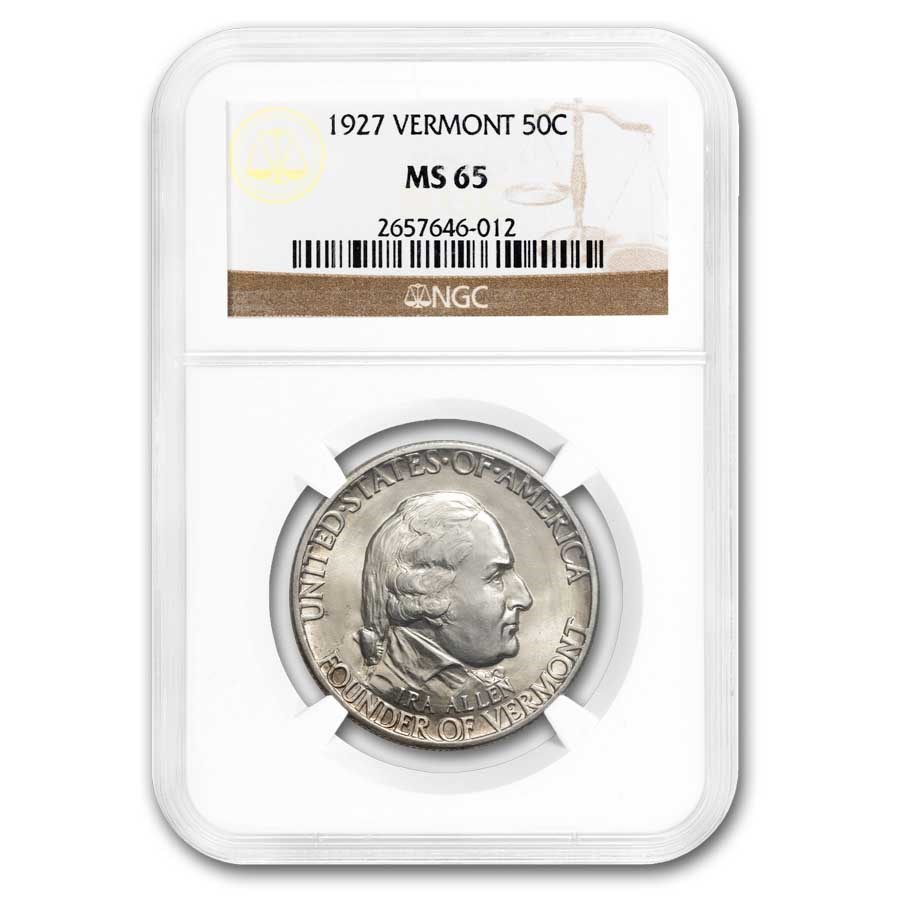 1927 Vermont Sesquicentennial Half Dollar MS-65 NGC