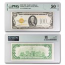 1928 $100 Gold Certificate AU-50 PMG (Fr#2405)