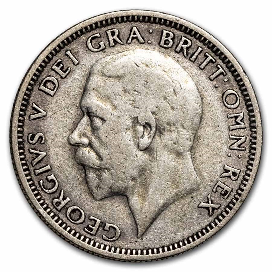 1928-1936 Great Britain Silver Shilling George V Avg Circ