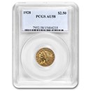 1928 $2.50 Indian Gold Quarter Eagle AU-58 PCGS