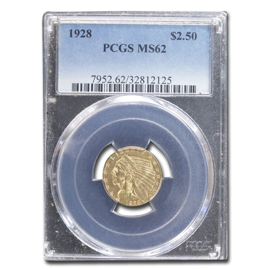 1928 $2.50 Indian Gold Quarter Eagle MS-62 PCGS