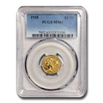 1928 $2.50 Indian Gold Quarter Eagle MS-63 PCGS