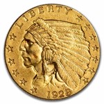 1928 $2.50 Indian Gold Quarter Eagle XF