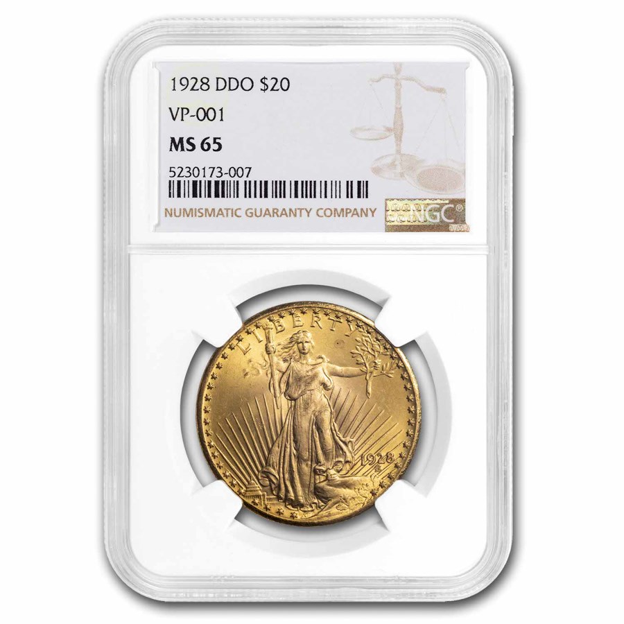 1928 $20 St Gaudens Gold Double Eagle MS-65 NGC (DDO, VP-001)