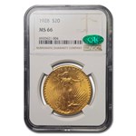 1928 $20 St Gaudens Gold Double Eagle MS-66 NGC CAC