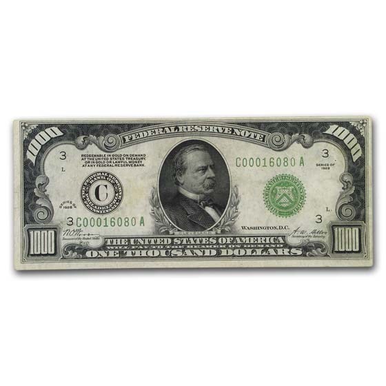 Buy 1928 (C-Philadelphia) $1,000 FRN Choice XF+ (Fr#2210-C) | APMEX